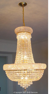 Chandelier installed by B+B Services